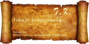 Tokaji Kreszcencia névjegykártya